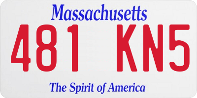 MA license plate 481KN5