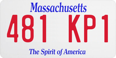 MA license plate 481KP1