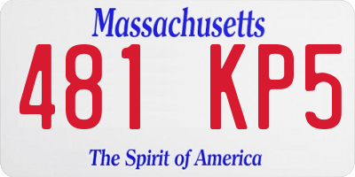 MA license plate 481KP5