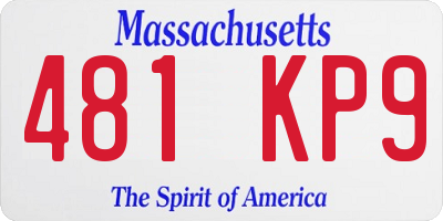MA license plate 481KP9