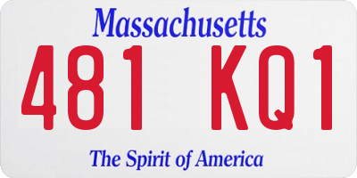 MA license plate 481KQ1