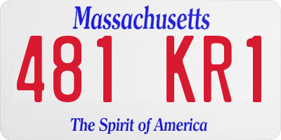 MA license plate 481KR1
