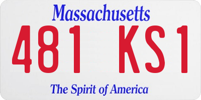 MA license plate 481KS1