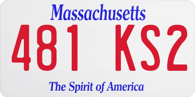 MA license plate 481KS2