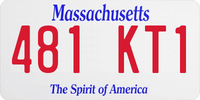 MA license plate 481KT1