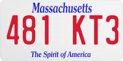 MA license plate 481KT3