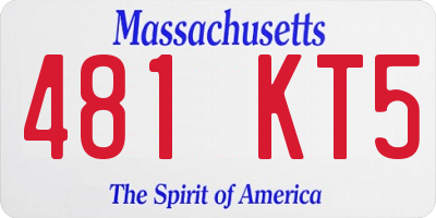 MA license plate 481KT5