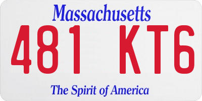 MA license plate 481KT6