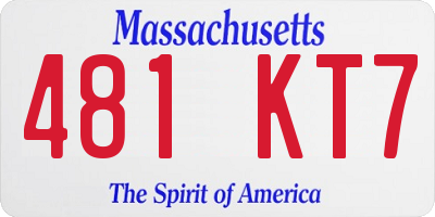MA license plate 481KT7