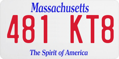 MA license plate 481KT8