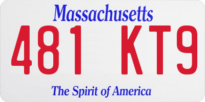 MA license plate 481KT9