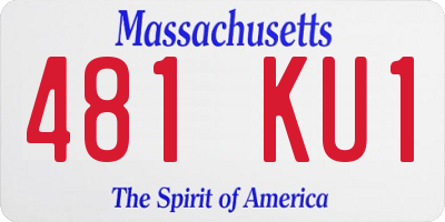 MA license plate 481KU1