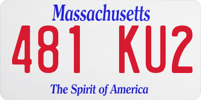 MA license plate 481KU2