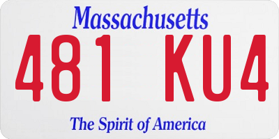 MA license plate 481KU4