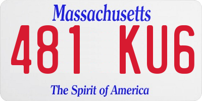 MA license plate 481KU6