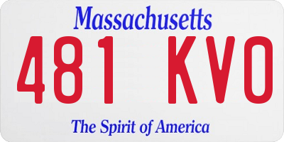 MA license plate 481KV0
