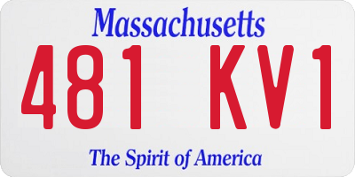 MA license plate 481KV1