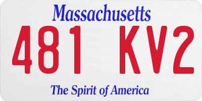 MA license plate 481KV2