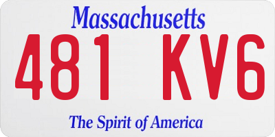 MA license plate 481KV6