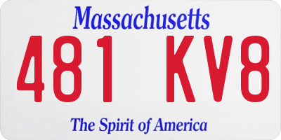 MA license plate 481KV8