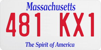 MA license plate 481KX1