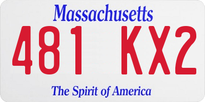 MA license plate 481KX2