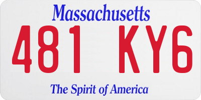 MA license plate 481KY6