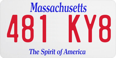 MA license plate 481KY8