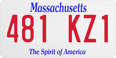 MA license plate 481KZ1