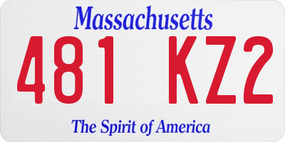 MA license plate 481KZ2