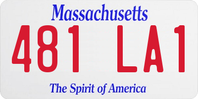 MA license plate 481LA1