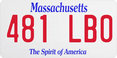 MA license plate 481LB0