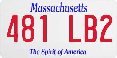 MA license plate 481LB2