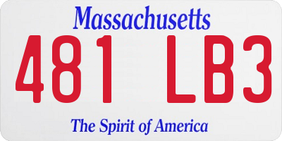 MA license plate 481LB3