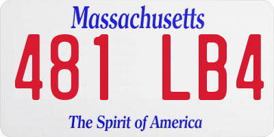 MA license plate 481LB4