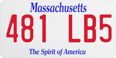 MA license plate 481LB5