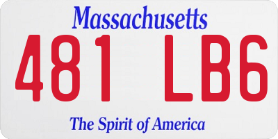 MA license plate 481LB6