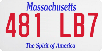 MA license plate 481LB7