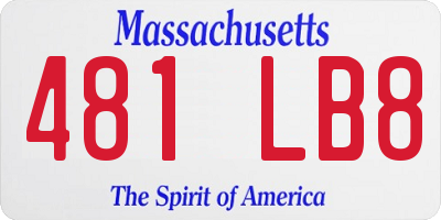 MA license plate 481LB8