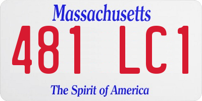 MA license plate 481LC1