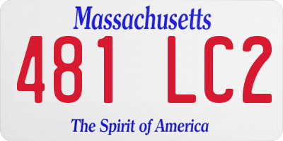 MA license plate 481LC2