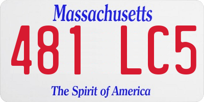 MA license plate 481LC5