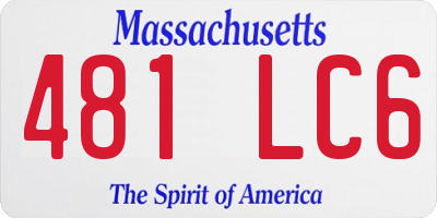 MA license plate 481LC6