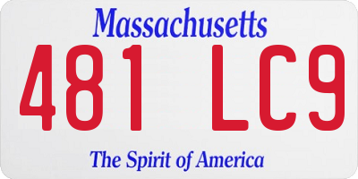 MA license plate 481LC9