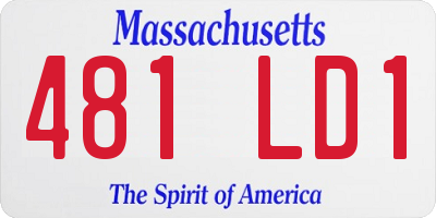 MA license plate 481LD1