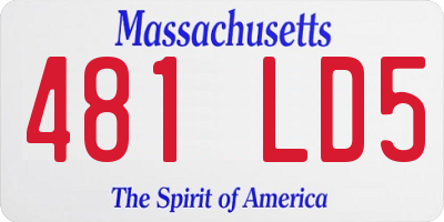 MA license plate 481LD5