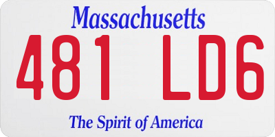 MA license plate 481LD6