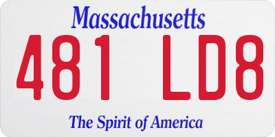 MA license plate 481LD8