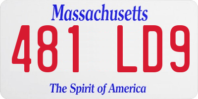 MA license plate 481LD9