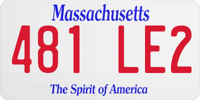 MA license plate 481LE2